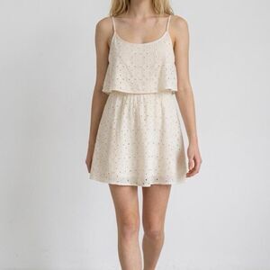 Free 2 Luv Women's White Eyelet Dress Size M